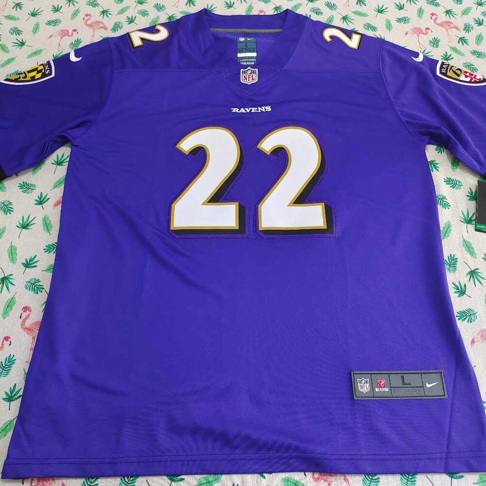 Nike Baltimore Ravens #22 Derrick Henry Purple Game Jersey